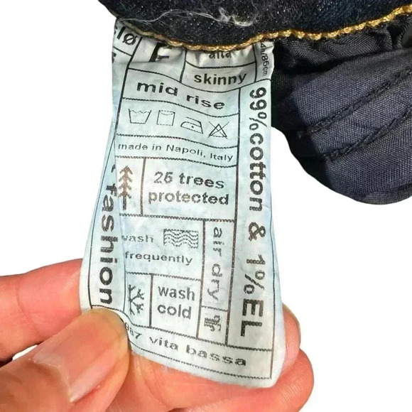 Slo Mid Rise Skinny Jeans Women's SIze 34 Dark Blue Denim Stretch - Picture 10 of 15